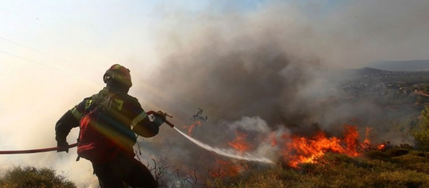 Πυρκαγιά σε δάσος στην περιοχή Ταξιάρχες Θέρμου